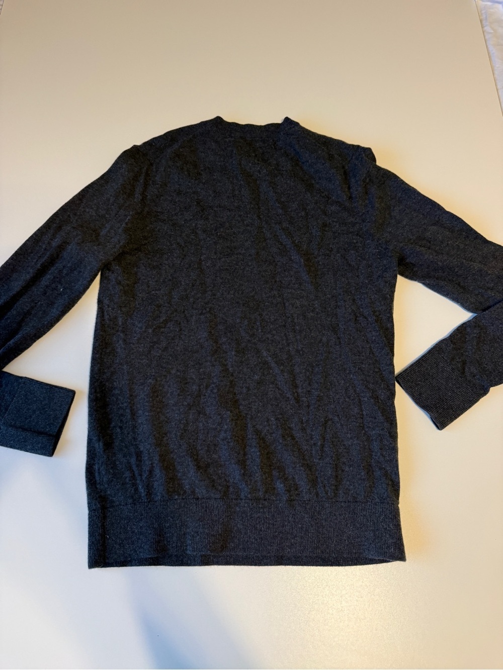 Abercrombie & Fitch Men's Charcoal Crewneck Wool Blend Medium Sweater - Picture 9 of 9